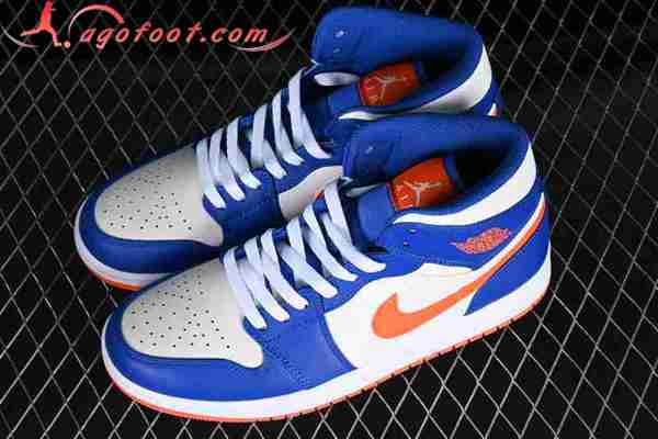 Nike Air Jordan 1 Mid Blanc/Bleu/Orange FD1029-400