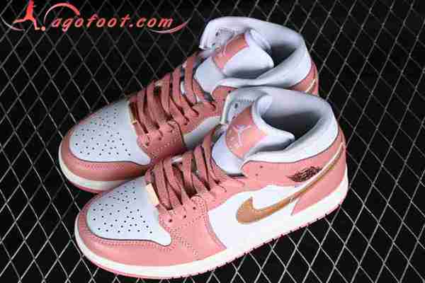 Nike Air Jordan 1 Mid Blanc/Rose FB9892-670