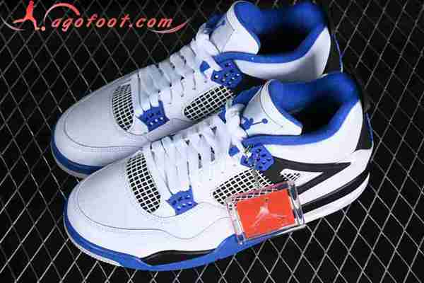 Nike Air Jordan 4 Retro AJ4 Blanc/Noir/Bleu 308497-117