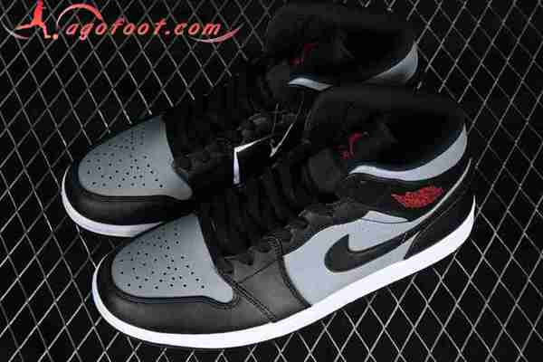 Nike Air Jordan 1 Mid Gris/Noir 554724-096