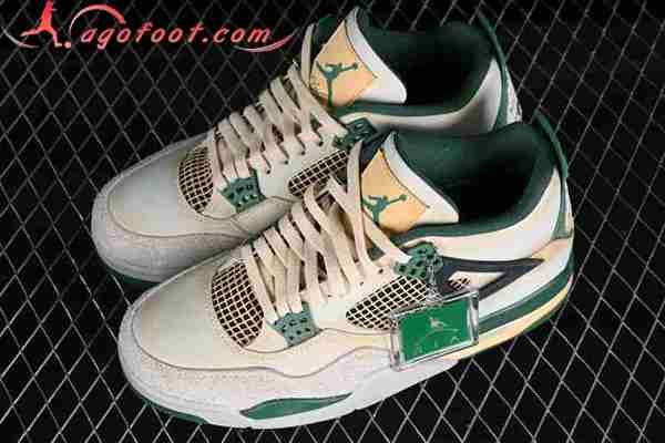 Nike Air Jordan 4 Retro AJ4 Blanc/Jaune/Vert DC7770-106