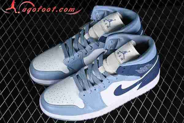 Nike Air Jordan 1 Mid Blanc/Bleu BQ6472-140