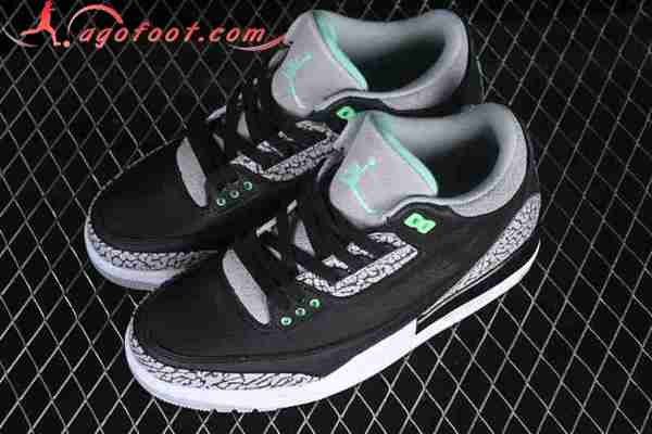 Nike Air Jordan 3 Retro AJ3 Gris/Noir/Vert CT8532-031