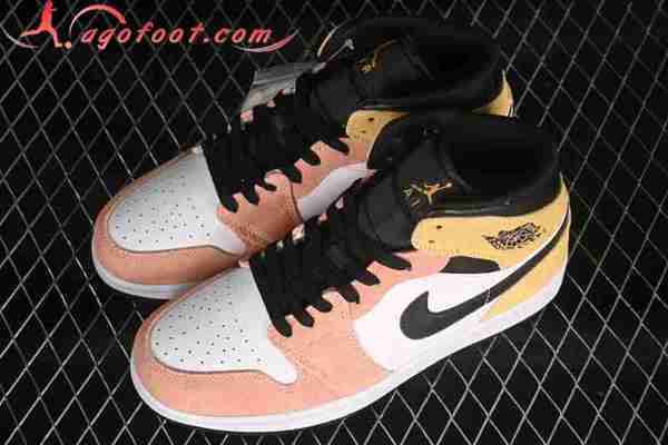 Nike Air Jordan 1 Mid Blanc/Noir/Rose/Jaune DX4332-800