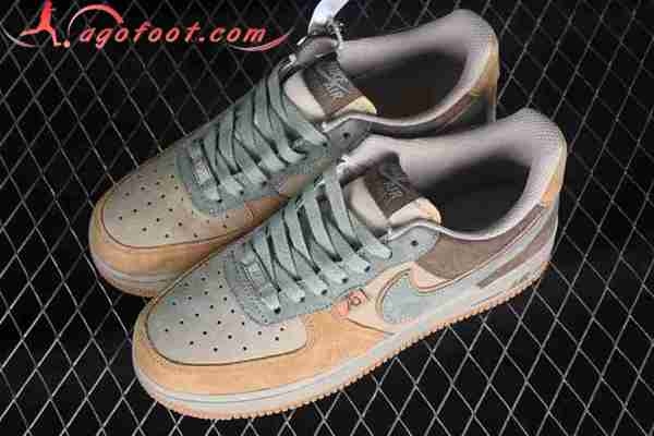 Nike Air Force 1'07 Low Gris/Vert/Brun CD1221-666