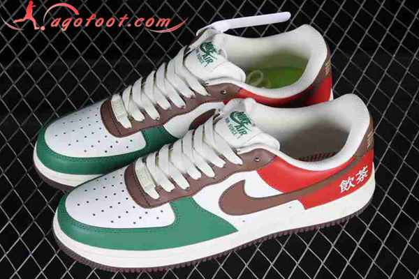 Nike Air Force 1'07 Low Blanc/Brun/Vert/Rouge YH8569-123