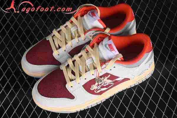 Nike SB Dunk Low Blanc/Gris/Rouge/Orange FJ5429-133