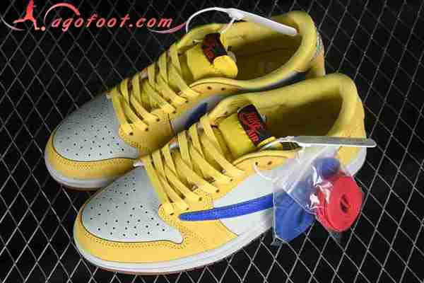 Nike Air Jordan 1 Low Blanc/Gris/Jaune/Bleu DZ4137-700