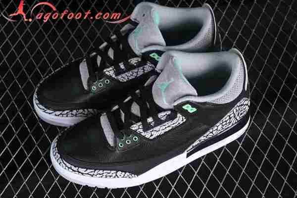 Nike Air Jordan 3 Retro AJ3 Gris/Noir/Vert CT8532-031-02