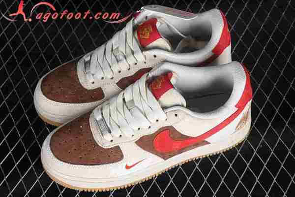 Nike Air Force 1'07 Low Blanc/Brun/Rouge LN6239-840