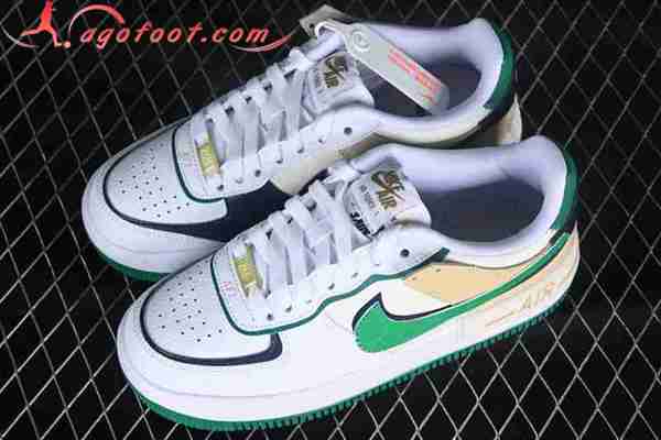 Nike Air Force 1 Shadow Blanc/Noir/Jaune/Vert DZ1847-102
