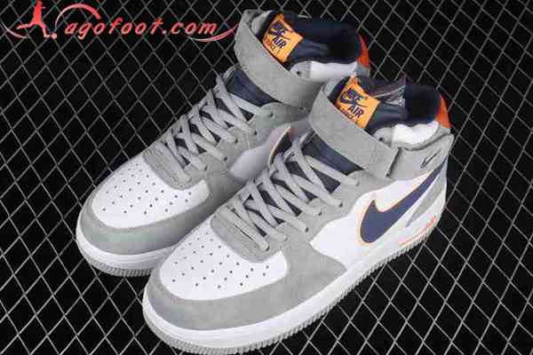 Nike Air Force 1'07 Mid Blanc/Gris/Bleu CQ5059-203