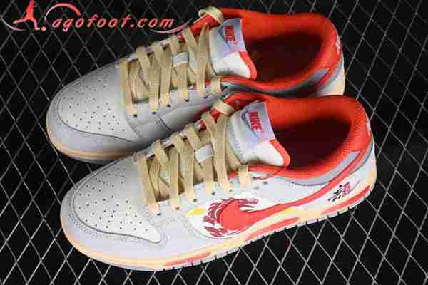 Nike SB Dunk Low Blanc/Gris/Rouge FJ5429-133