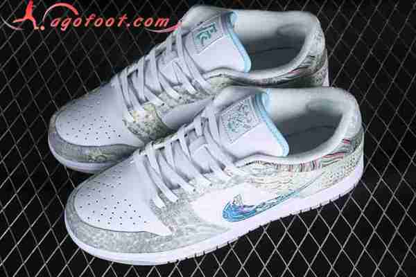Nike SB Dunk Low Blanc/Gris/Vert/Bleu DV0831-101