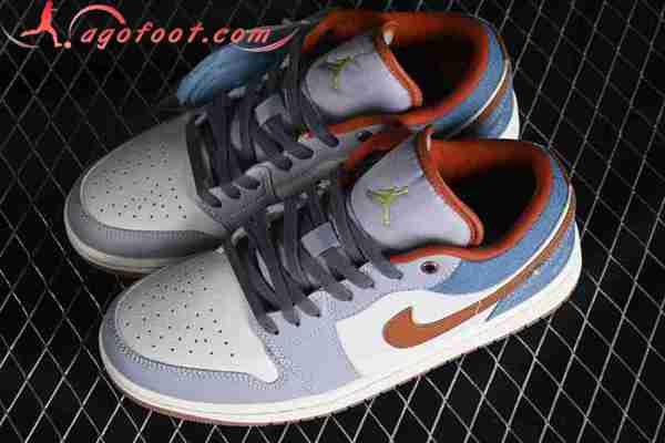 Nike Air Jordan 1 Low Blanc/Bleu/Brun FZ5045-091
