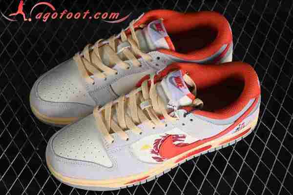 Nike SB Dunk Low Blanc/Gris/Orange FJ5429-133