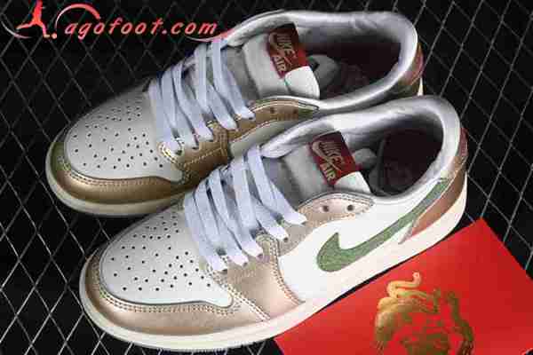 Nike Air Jordan 1 Low Beige/Jaune/Vert FQ6593-100
