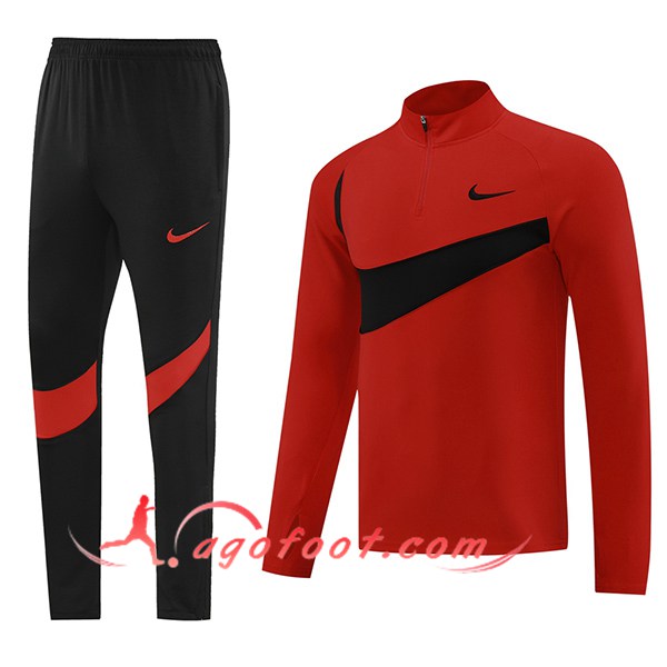 Ensemble Survetement de Foot Nike Rouge/Noir 2024/2025