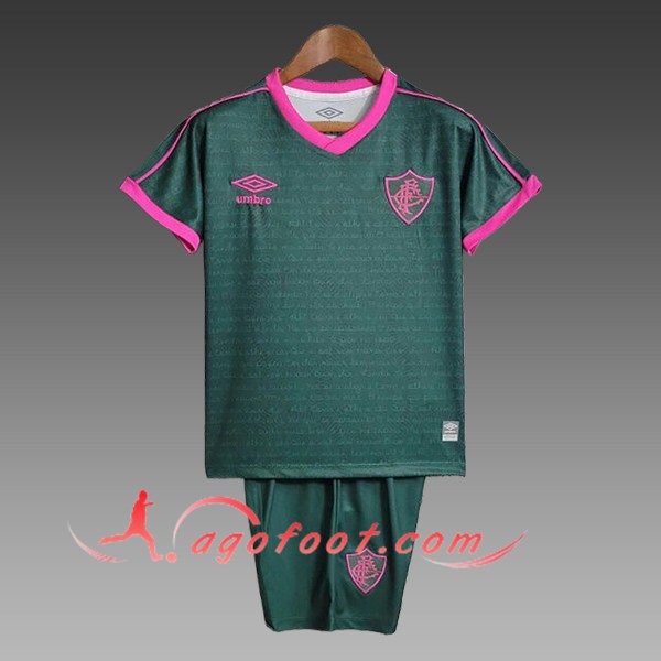 Ensemble Training T-Shirts + Shorts Fluminense Enfant Vert/Pourpre 2024/2025