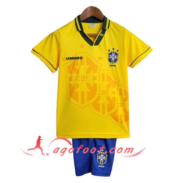 Maillot de Foot Bresil Retro Enfant Domicile 1994