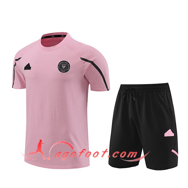Ensemble Training T-Shirts + Shorts Inter Miami CF Rose/Noir 2024/2025