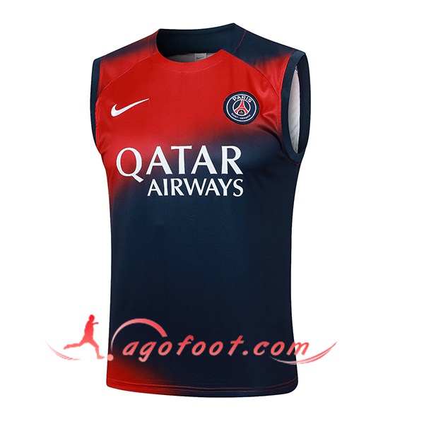 Training Debardeur PSG Rouge/Bleu 2024/2025