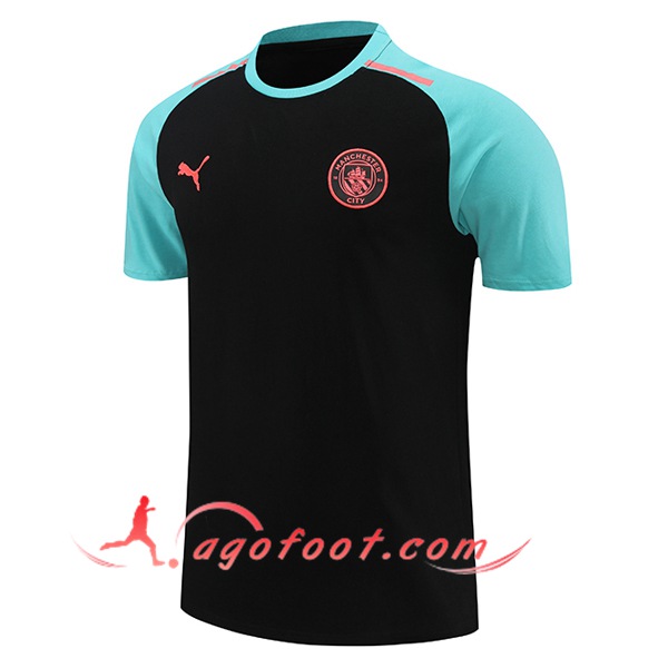 Training T-Shirts Manchester City Noir/Bleu 2024/2025