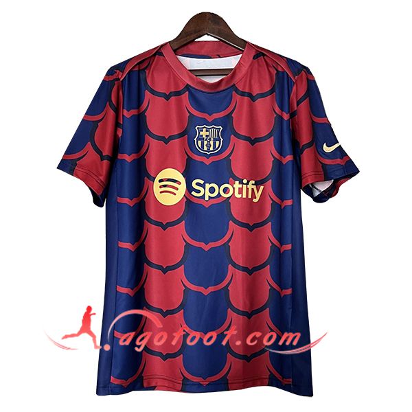 Training T-Shirts FC Barcelone Bleu/Rouge 2024/2025