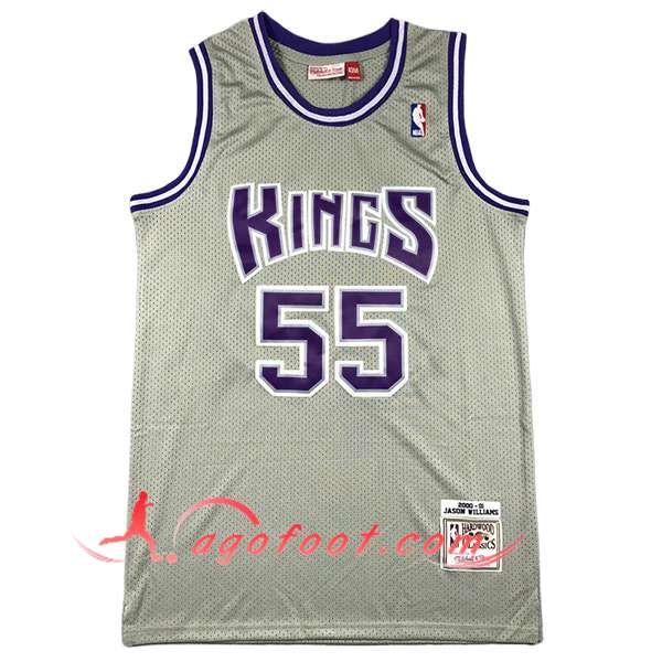 Maillot Sacramento Kings (WILLIAMS #55) 2024/25 Gris/Pourpre