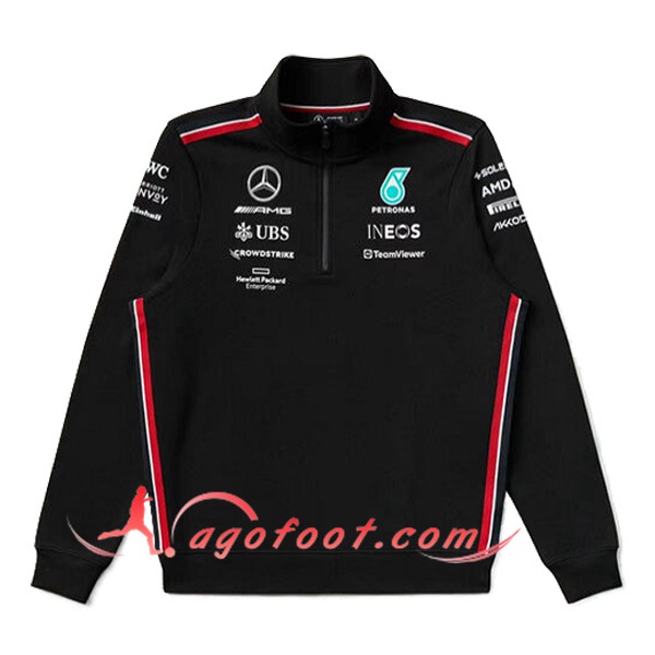 Sweatshirt F1 Mercedes Benz Team Noir/Rouge 2024