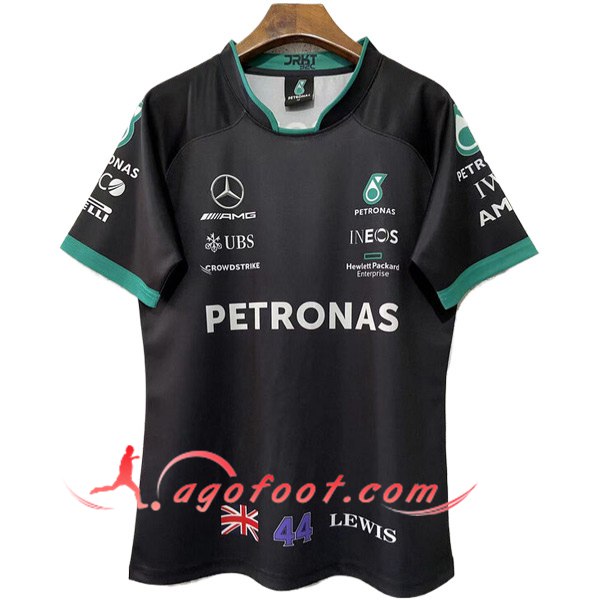 T-Shirt F1 Mercedes Benz Team #44 Noir/Vert 2024
