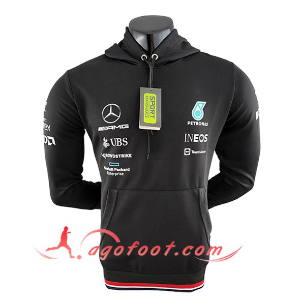 Sweatshirt Capuche F1 Mercedes Benz Team Noir 2024