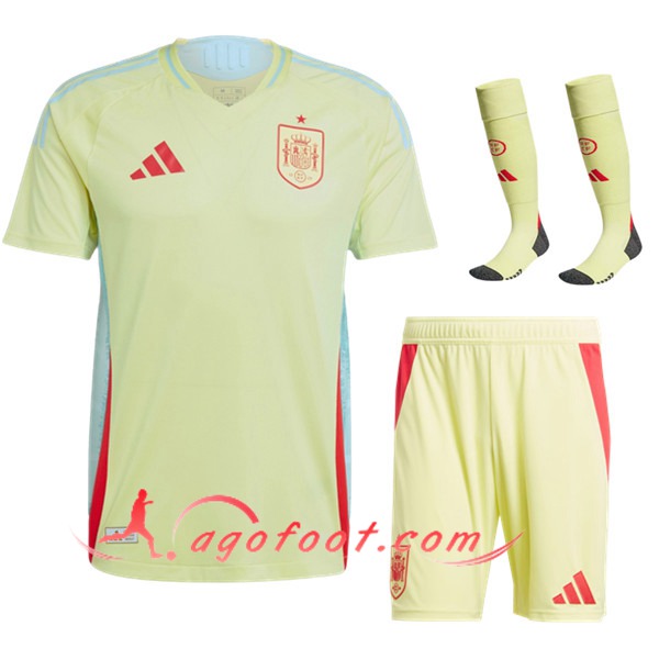 Ensemble Maillot Espagne Exterieur (Short + Chaussettes) UEFA Euro 2024