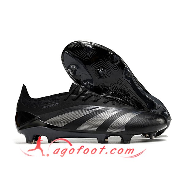 Adidas Chaussures de Foot Predator Elite FG Noir/Gris