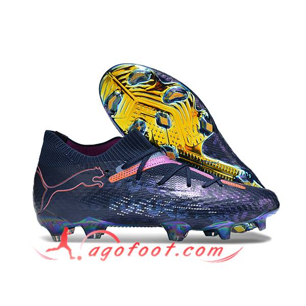 PUMA Chaussures de Foot FUTURE 7 ULTIMATE FG/AG Noir/Pourpre