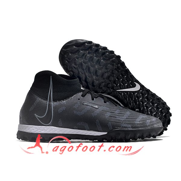 Nike Chaussures de Foot Phantom Luna Elite NU TF Noir/Blanc