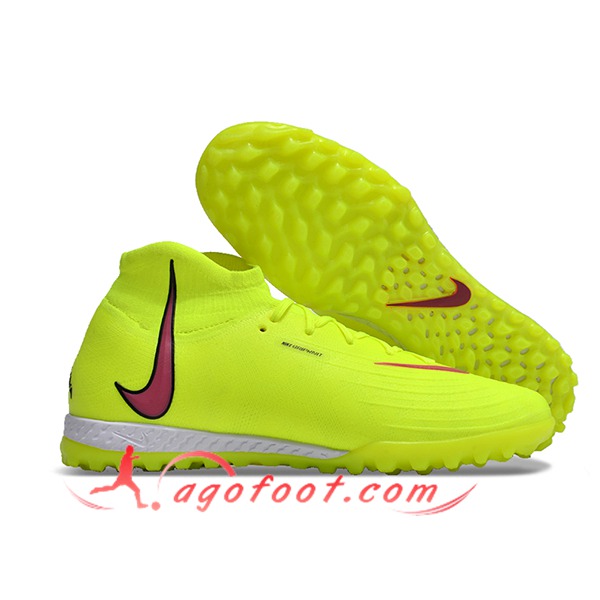 Nike Chaussures de Foot Phantom Luna Elite NU TF Jaune/Rouge