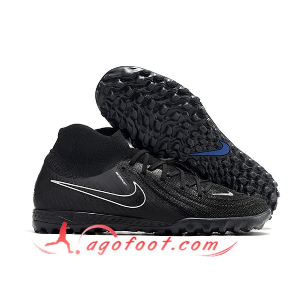 Nike Chaussures de Foot Phantom Luna Elite NU TF Noir/Blanc -02