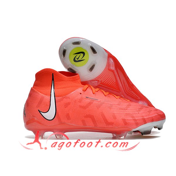 Nike Chaussures de Foot Phantom Luna Elite NU FG Orange/Blanc