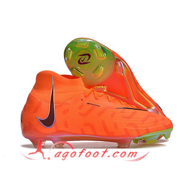 Nike Chaussures de Foot Phantom Luna Elite NU FG Orange/Noir -02