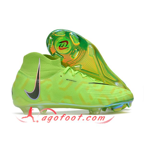 Nike Chaussures de Foot Phantom Luna Elite NU FG Vert/Noir
