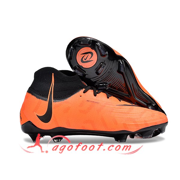 Nike Chaussures de Foot Phantom Luna Elite NU FG Orange/Noir -03