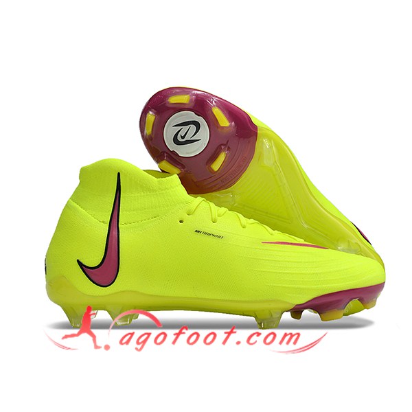 Nike Chaussures de Foot Phantom Luna Elite NU FG Jaune/Pourpre