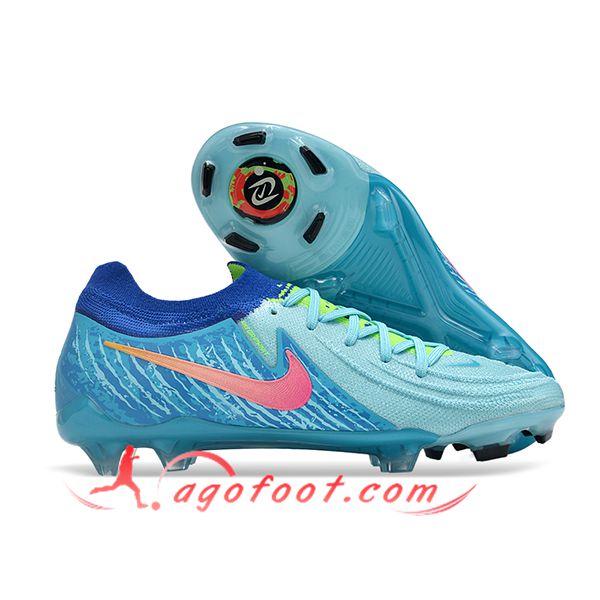 Nike Chaussures de Foot Phantom Luna Elite NU FG Bleu/Rose -02