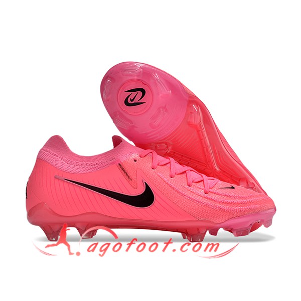 Nike Chaussures de Foot Phantom Luna Elite NU FG Rose/Noir
