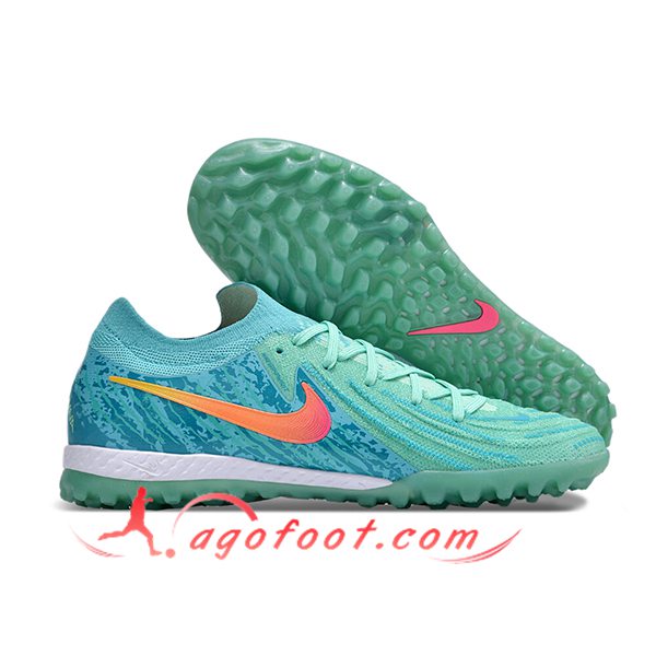 Nike Chaussures de Foot Phantom GX II Elite TF Vert/Bleu/Rose