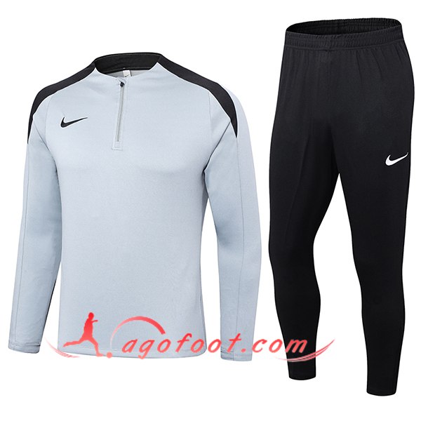 Ensemble Survetement de Foot Nike Gris/Noir 2024/2025