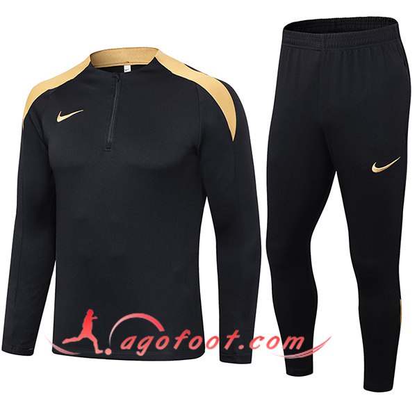 Ensemble Survetement de Foot Nike Noir/Jaune 2024/2025