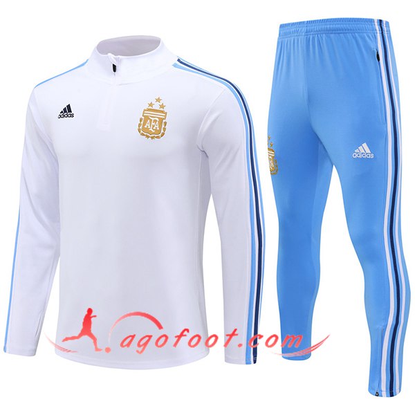 Ensemble Survetement de Foot Argentine Blanc/Bleu 2024/2025
