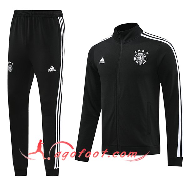 Ensemble Survetement de Foot Veste Foot Allemagne Noir 2024/2025